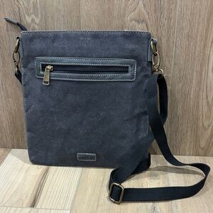 Cargoit Waxed Coated Utility Canvas Crossbody Bag